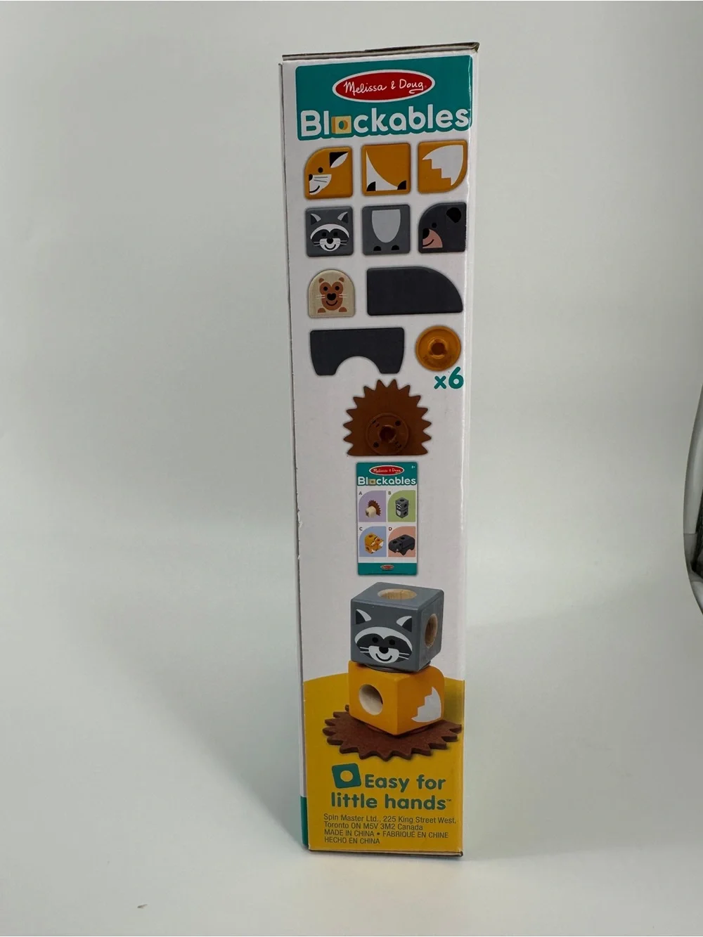 Melissa Doug Blockables Woodland Animal Wooden Snap Mix Match Congitive Physical